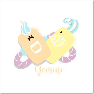 12 Zodiac Signs Astrology - Gemini Posters and Art